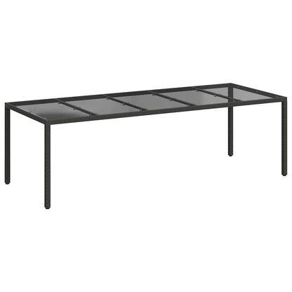 Garden Table Pure Black 250 x 100 x 75 cm Poly Rattan