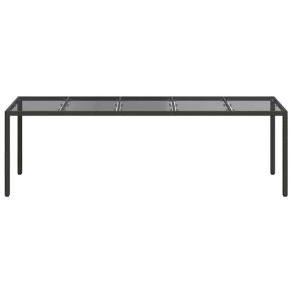 Garden Table Pure Black 250 x 100 x 75 cm Poly Rattan