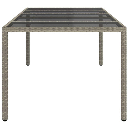 Garden Table Grey 250 x 100 x 75 cm Poly Rattan