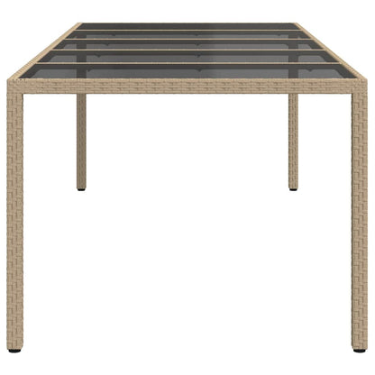 Garden Table Beige 250 x 100 x 75 cm Poly Rattan