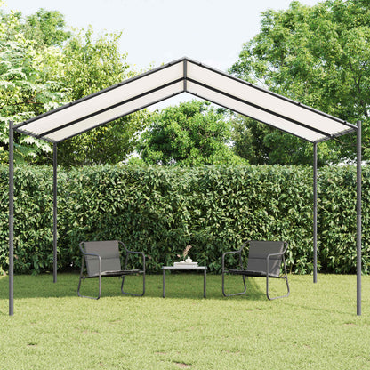 Gazebo 4 x 4 x 2.6 m White Steel and Polyester 180 gsm