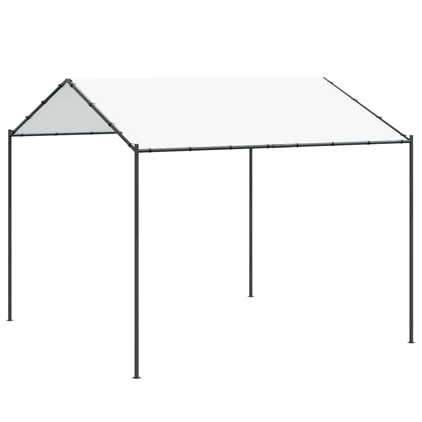 Gazebo 4 x 4 x 2.6 m White Steel and Polyester 180 gsm