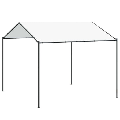 Gazebo 4 x 4 x 2.6 m White Steel and Polyester 180 gsm