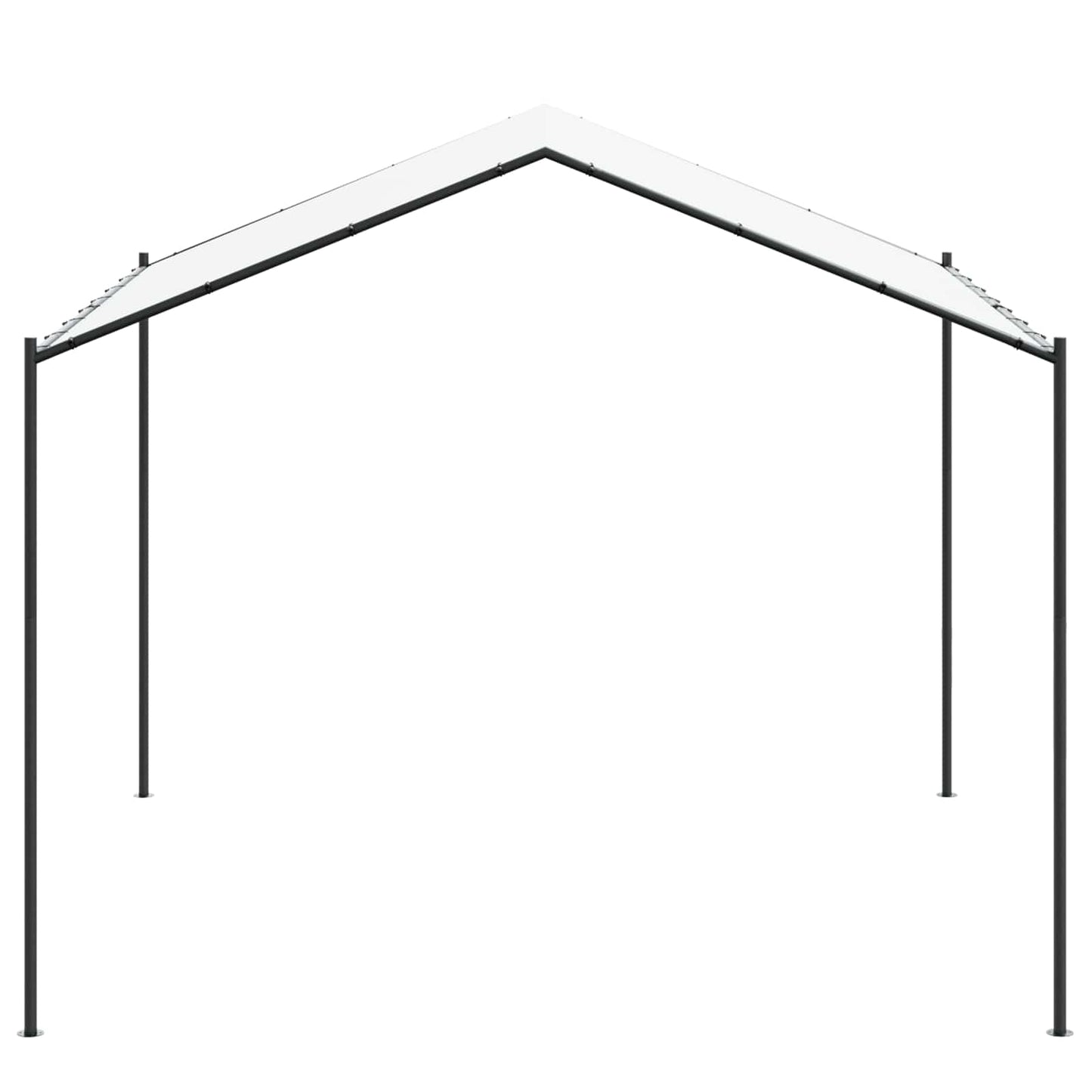 Gazebo 4 x 4 x 2.6 m White Steel and Polyester 180 gsm
