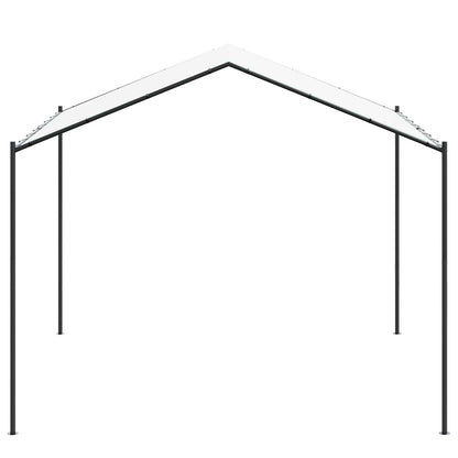 Gazebo 4 x 4 x 2.6 m White Steel and Polyester 180 gsm