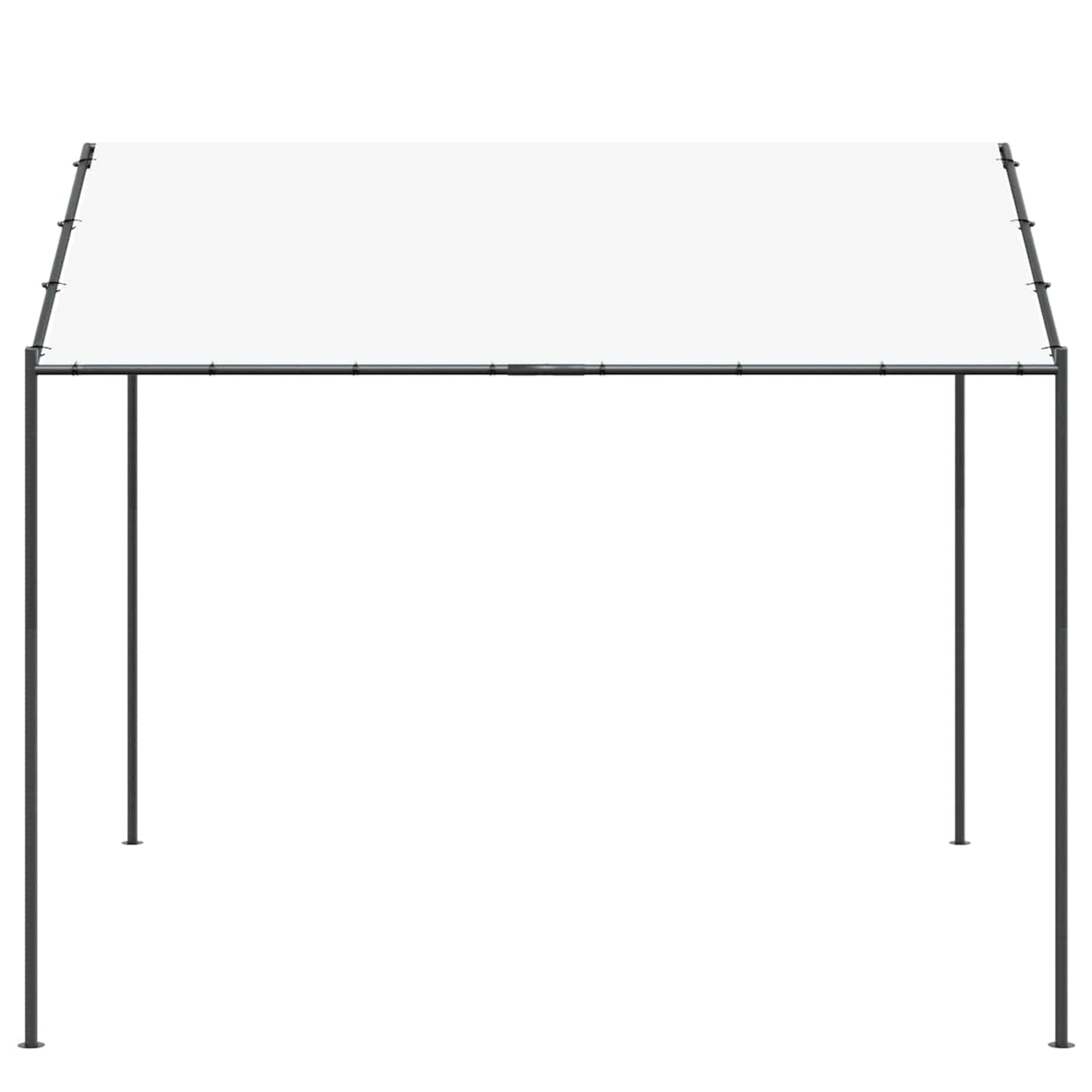 Gazebo 4 x 4 x 2.6 m White Steel and Polyester 180 gsm
