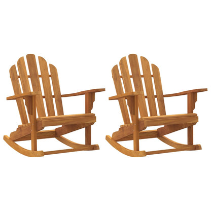 Garden Adirondack Rocking Chair | Set of 2 | Natural Teak