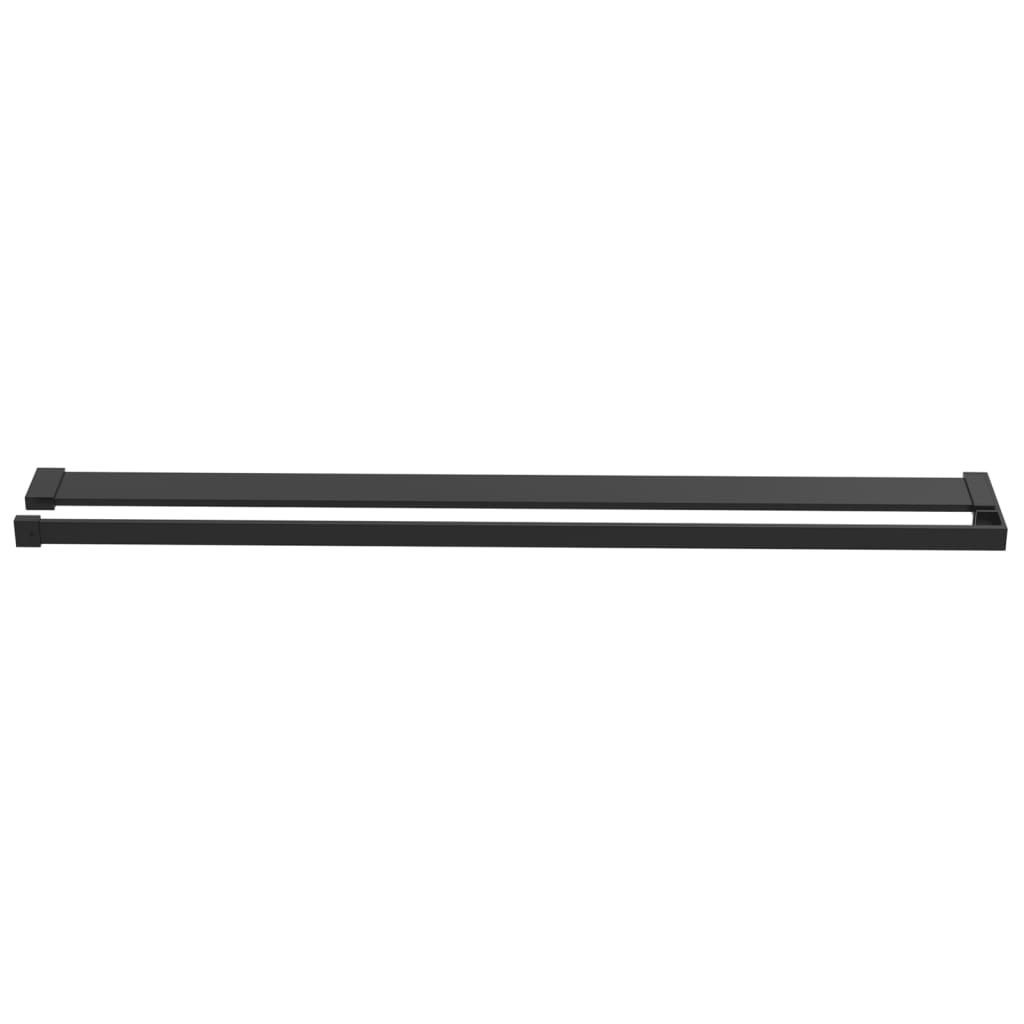 Shower Shelf for Walk-in Shower Wall Black 80 cm Aluminium