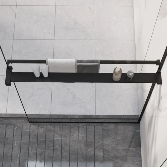 Shower Shelf for Walk-in Shower Wall Black 80 cm Aluminium