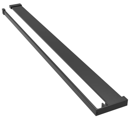 Shower Shelf for Walk-in Shower Wall Black 115 cm Aluminium