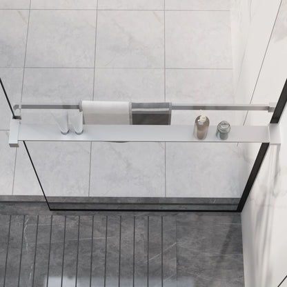 Shower Shelf for Walk-in Shower Wall Chrome 80 cm Aluminium