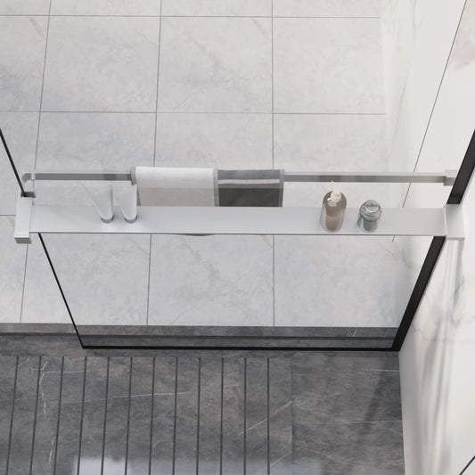 Shower Shelf for Walk-in Shower Wall Chrome 80 cm Aluminium