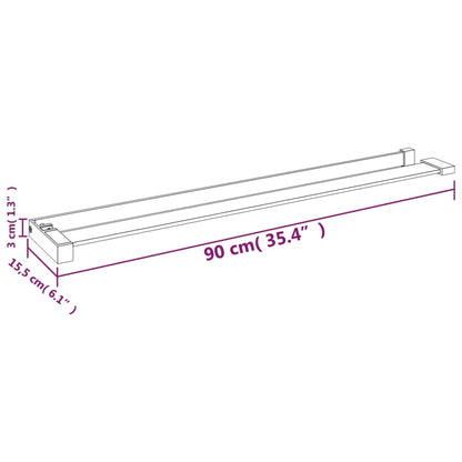 Shower Shelf for Walk-in Shower Wall Chrome 90 cm Aluminium