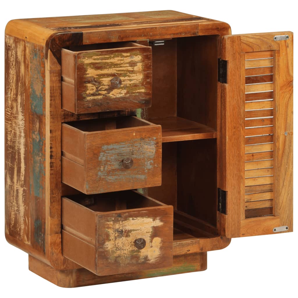 Sideboard with 3 Drawers 55x30x70 cm Solid Wood Reclaimed