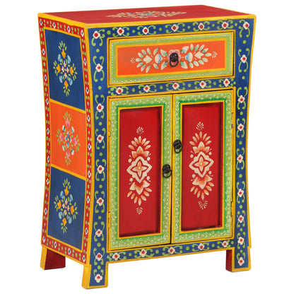 Hand Painted Sideboard 54x30x74 cm Solid Wood Mango