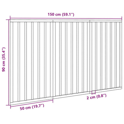 Dog Gate Foldable 3 Panels 150 cm Poplar Wood