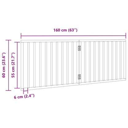 Dog Gate Foldable 2 Panels 160 cm Poplar Wood