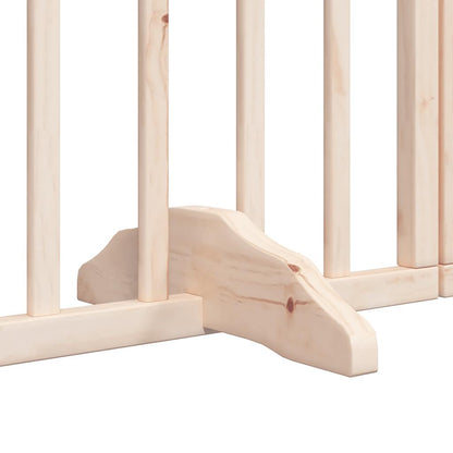 Dog Gate with Door Foldable 6 Panels 300 cm Poplar Wood