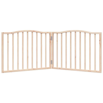 Dog Gate Foldable 2 Panels 160 cm Poplar Wood