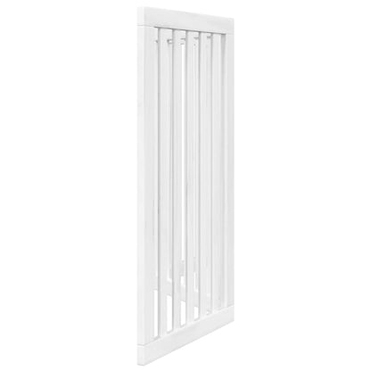 Dog Gate Foldable 3 Panels White 150 cm Poplar Wood