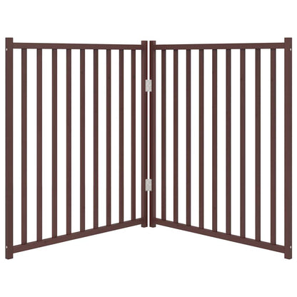 Dog Gate Foldable 2 Panels Brown Oak 160 cm Solid Wood Fir