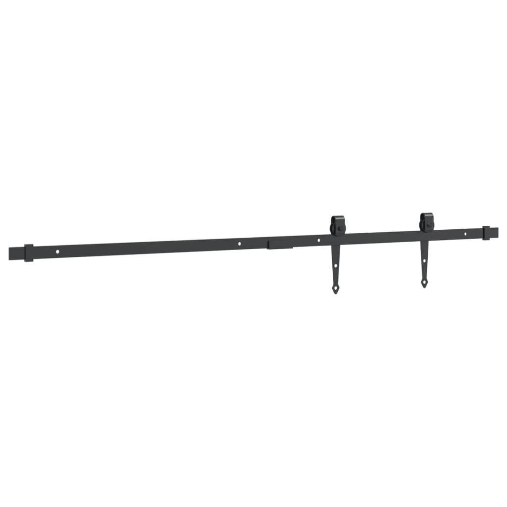 Mini Sliding Cabinet Door Kit Black 122 cm Carbon Steel