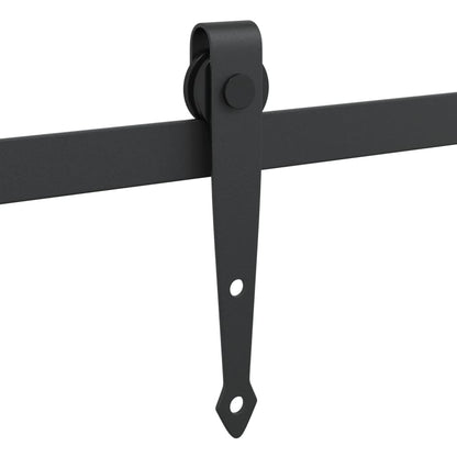 Mini Sliding Cabinet Door Kit Black 122 cm Carbon Steel