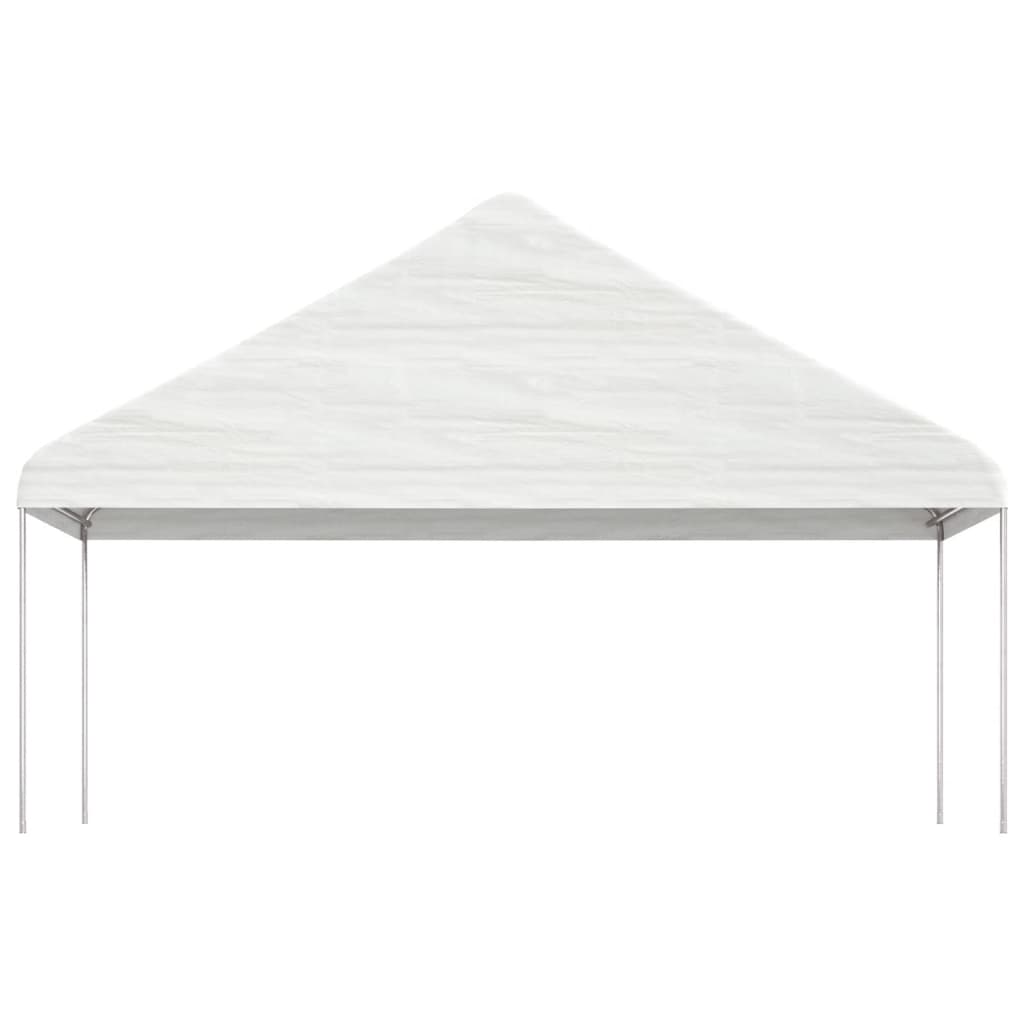 Gazebo with Roof White 5.88x2.23x3.75 m Polyethylene