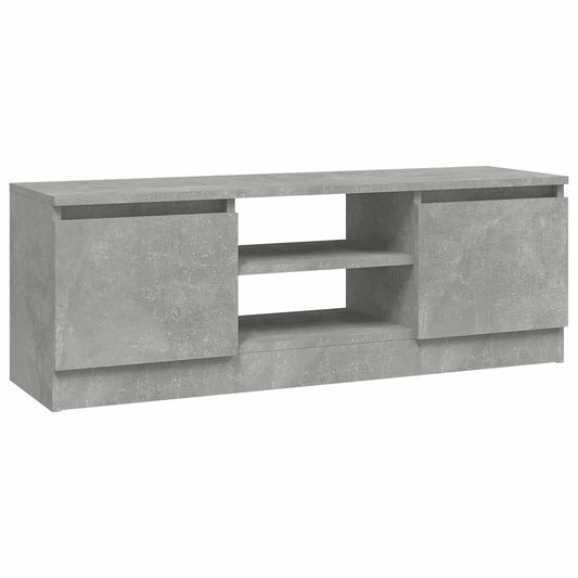 TV Cabinet with Door Concrete Grey 102x30x36 cm