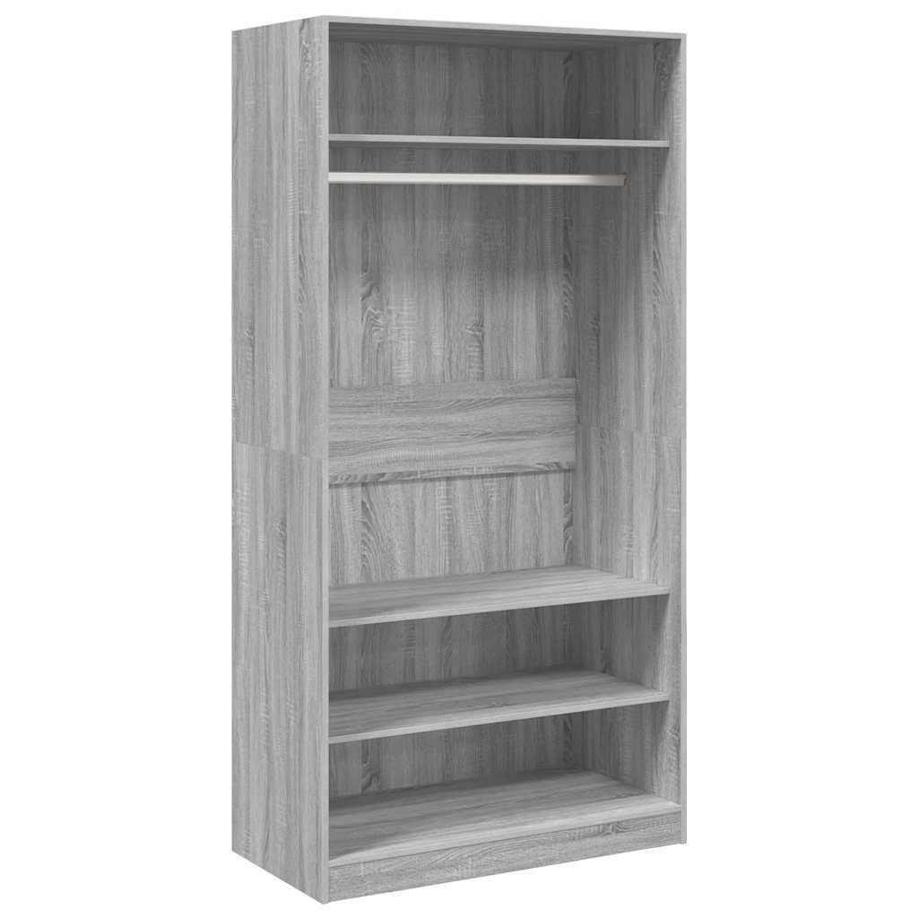 Wardrobe Grey Sonoma 100x50x200 cm Engineered Wood