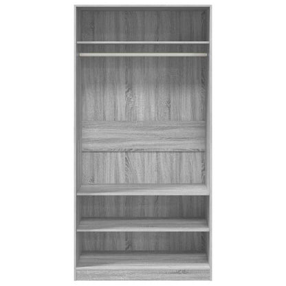 Wardrobe Grey Sonoma 100x50x200 cm Engineered Wood