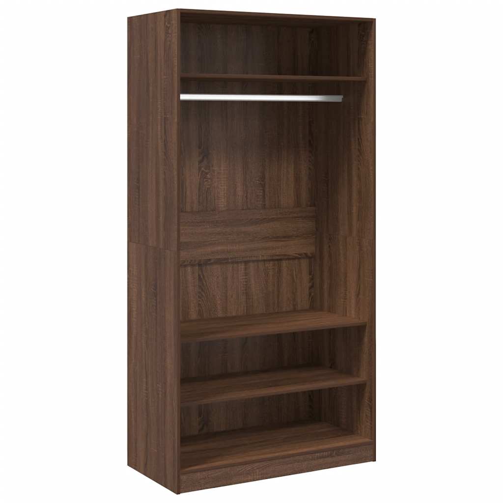 Wardrobe Brown Oak 100x50x200 cm Engineered Wood