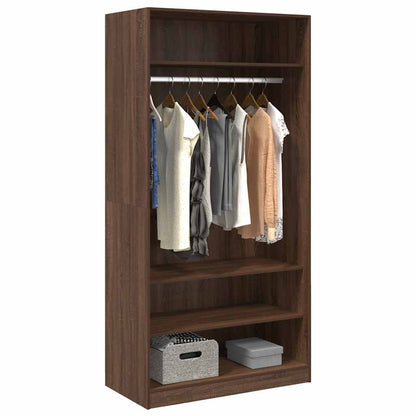 Wardrobe Brown Oak 100x50x200 cm Engineered Wood