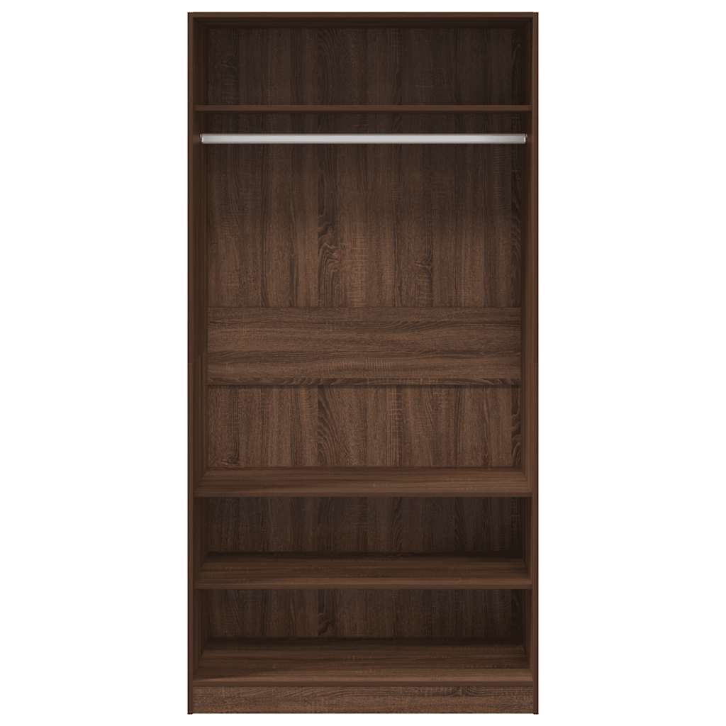 Wardrobe Brown Oak 100x50x200 cm Engineered Wood