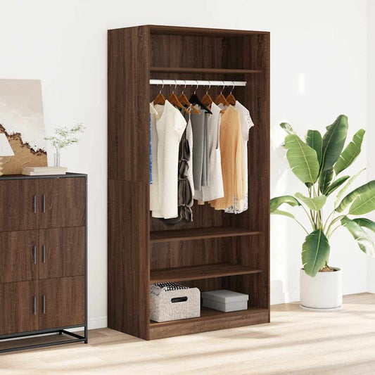 Wardrobe Brown Oak 100x50x200 cm Engineered Wood