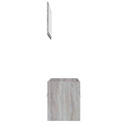 2 Piece Bathroom Furniture Set Grey Sonoma Engineered Wood