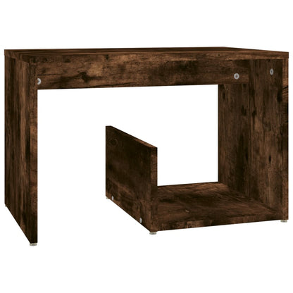 Side Table Smoked Oak 59x36x38 cm Engineered Wood