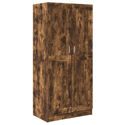 Wardrobe Smoked Oak 82,5x51,5x180 cm Engineered Wood