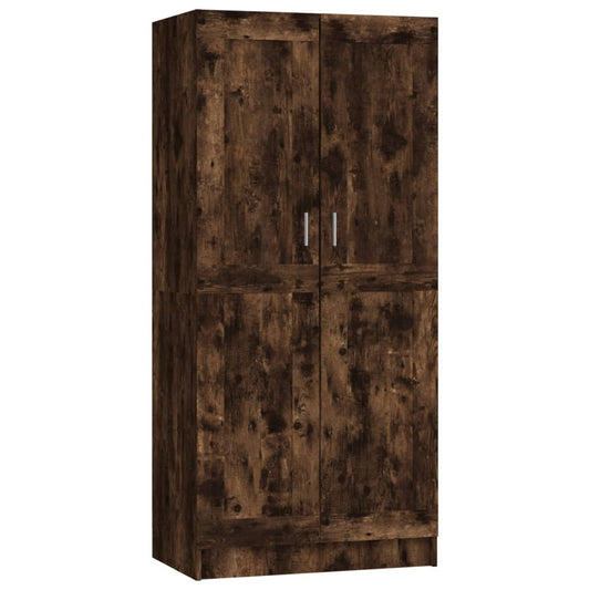 Wardrobe Smoked Oak 82.5x51.5x180 cm Engineered Wood