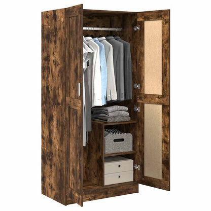 Wardrobe Smoked Oak 82,5x51,5x180 cm Engineered Wood