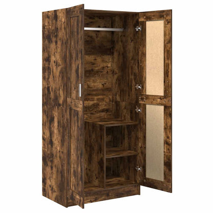 Wardrobe Smoked Oak 82,5x51,5x180 cm Engineered Wood