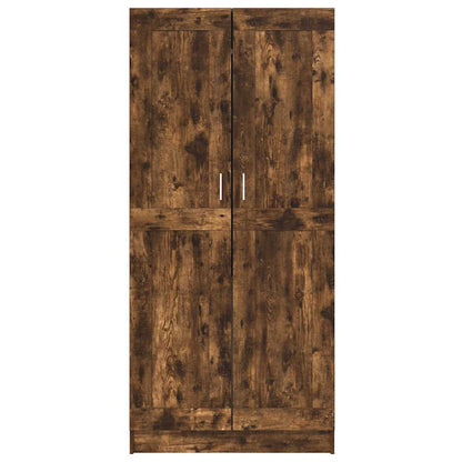 Wardrobe Smoked Oak 82,5x51,5x180 cm Engineered Wood