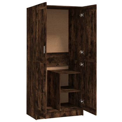 Wardrobe Smoked Oak 82.5x51.5x180 cm Engineered Wood