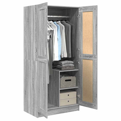 Wardrobe Grey Sonoma 82,5x51,5x180 cm Engineered Wood