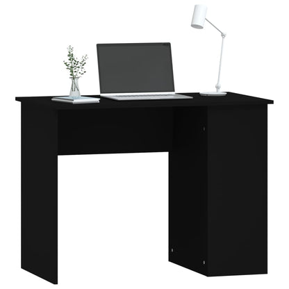 Desk Black 100x55x75 Engineered Wood