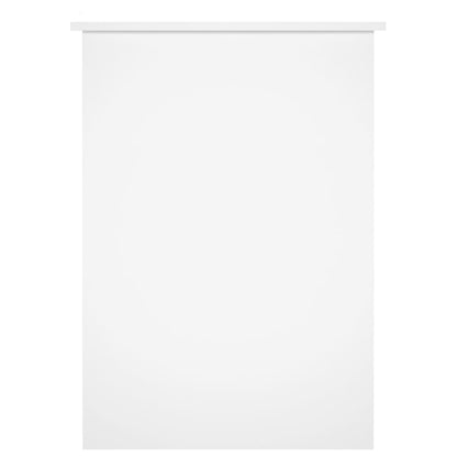 Desk High Gloss White 100x55x75 Engineered Wood