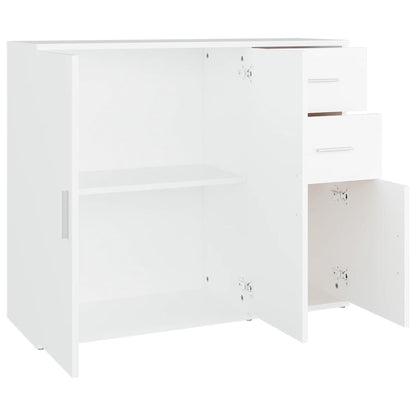 Sideboard White 91x29,5x75 cm Engineered Wood