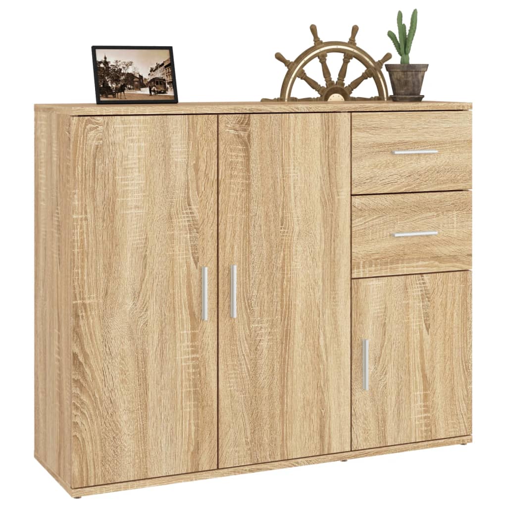 Sideboard Sonoma Oak 91x29,5x75 cm Engineered Wood