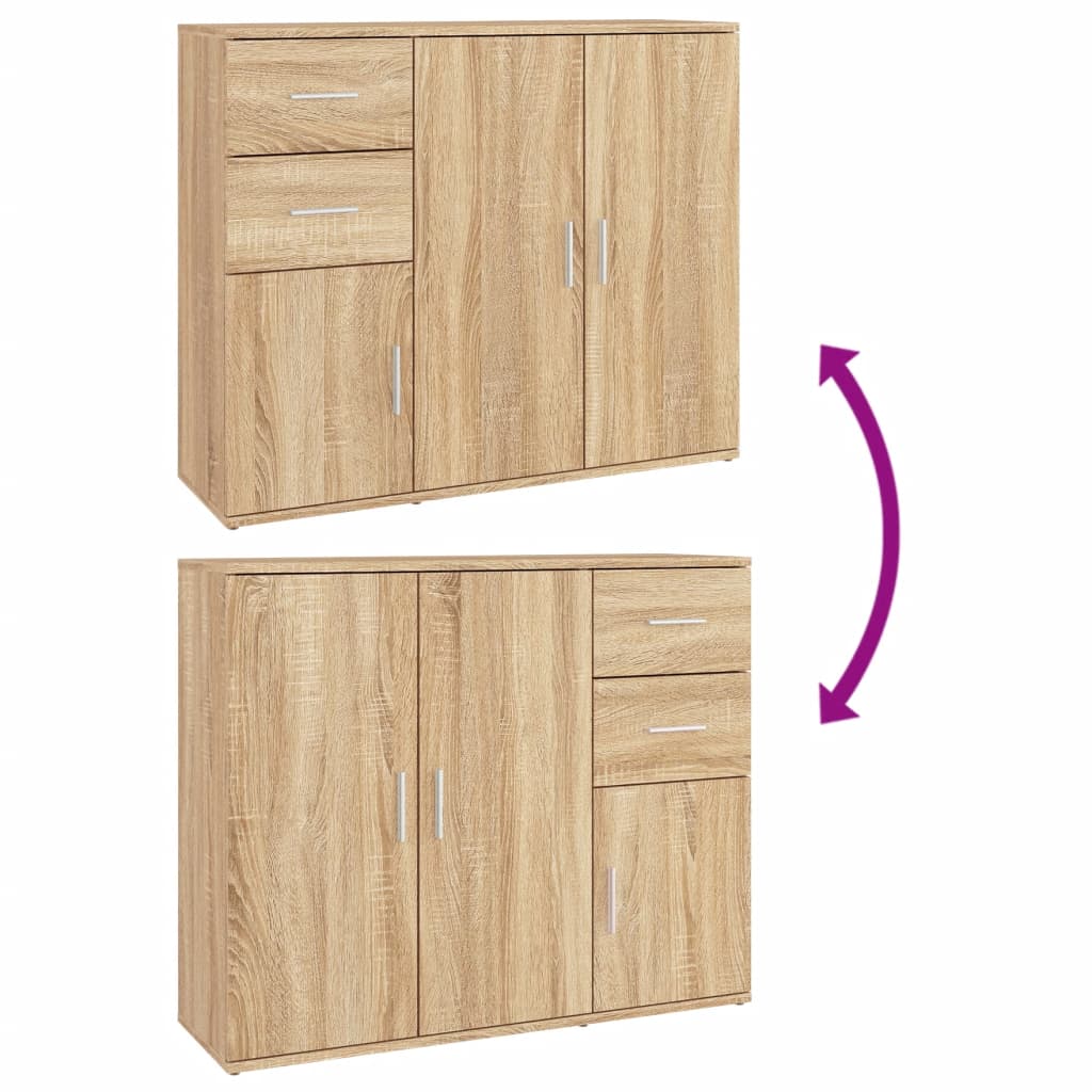 Sideboard Sonoma Oak 91x29,5x75 cm Engineered Wood