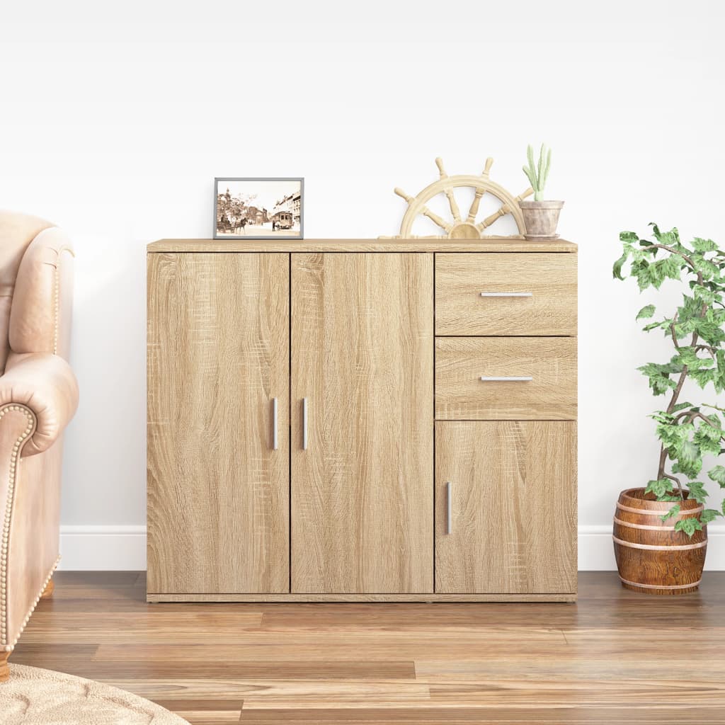 Sideboard Sonoma Oak 91x29,5x75 cm Engineered Wood